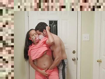 Latina nurse comes home for some great sex after a long shift