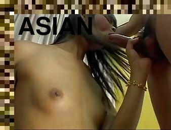 asiatisk, shemale, anal, milf, thai, rumpe-butt