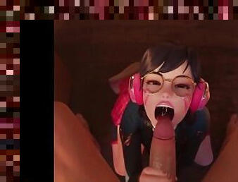 Dva Do Hot Blowjob And Getting Cum On Face  Best Overwatch Hentai 4k 60fps