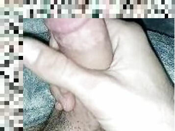 Stroking off my cock since my girlfriend isn't home. ????