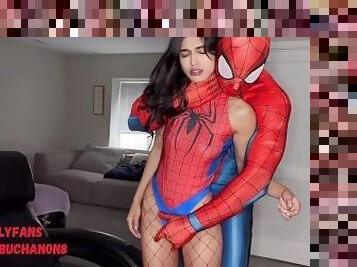 Spider-Man Pounds Spider-Girl's Pussy